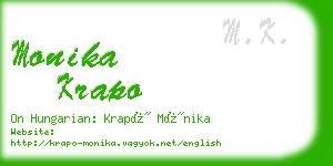 monika krapo business card